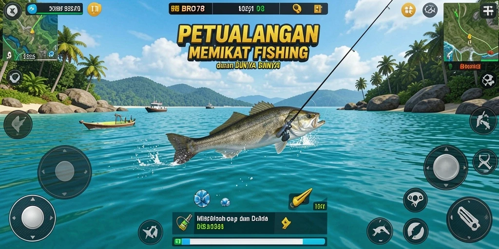 Tampilan memukau dari gameplay <strong>BRO178</strong> yang menangkap ikan.