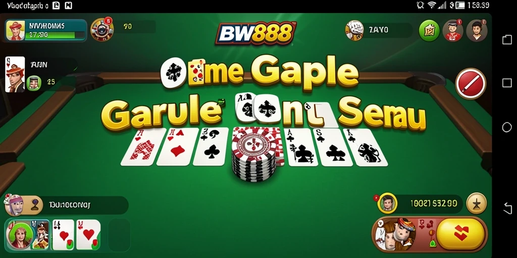 Tampilan gameplay Gaple yang menarik dan interaktif di BW888.