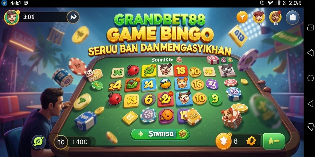 Tampilan menarik dari gameplay Bingo di GRANDBET88.