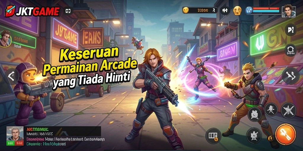 Tampilan gameplay seru dan menarik dari JKTGAME menunjukkan aksi yang mendebarkan.
