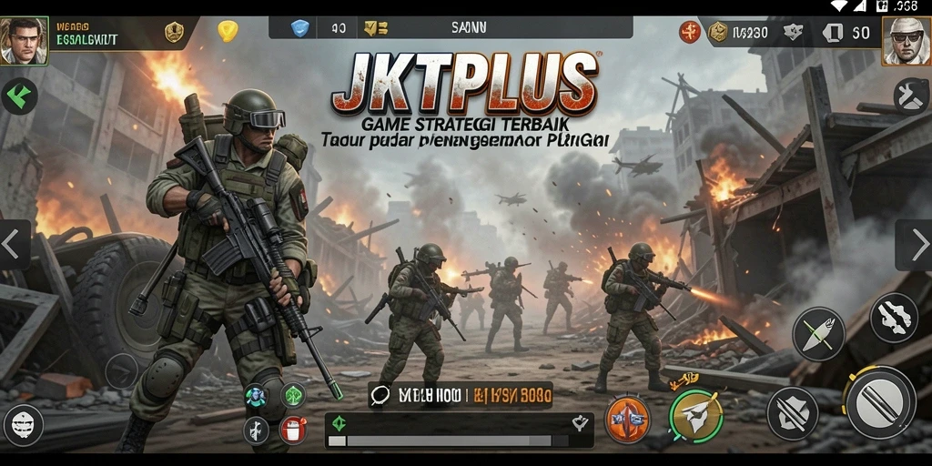 Tampilan gameplay JKTPLUS yang mendebarkan dan penuh taktik.
