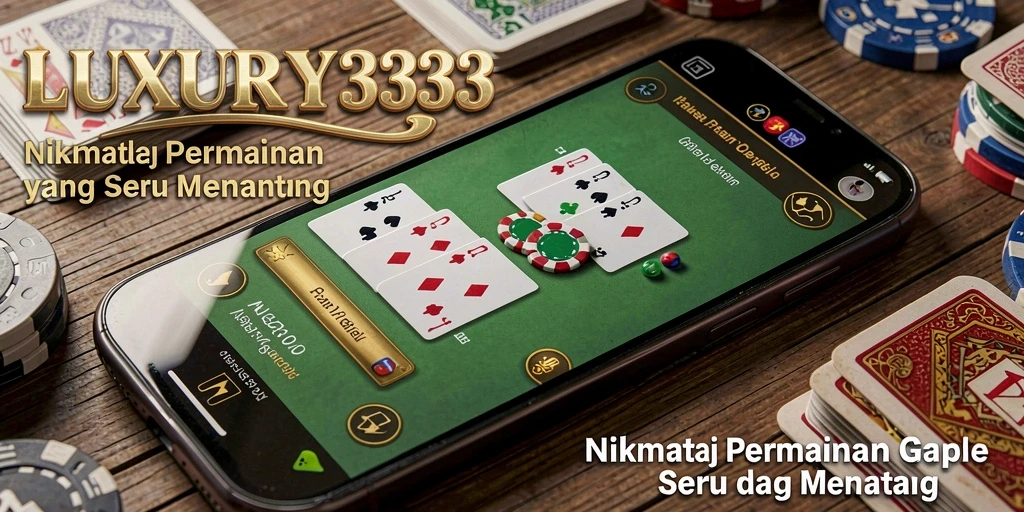 Tampilan gameplay <strong>LUXURY333</strong> yang menggambarkan suasana permainan Gaple.