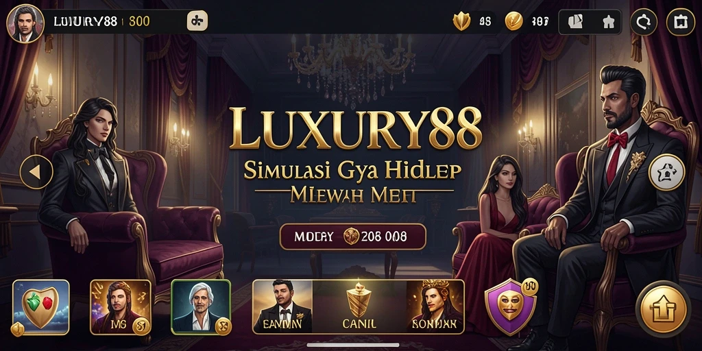 Tangkapan layar LUXURY88 menunjukkan momen gameplay yang mengasyikkan dalam simulasi hidup mewah.