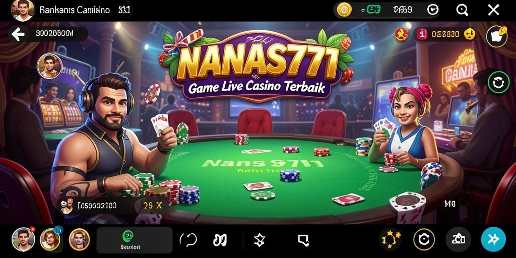 Screenshot NANAS777 menampilkan dealer langsung yang menghibur dan gameplay yang mendebarkan.