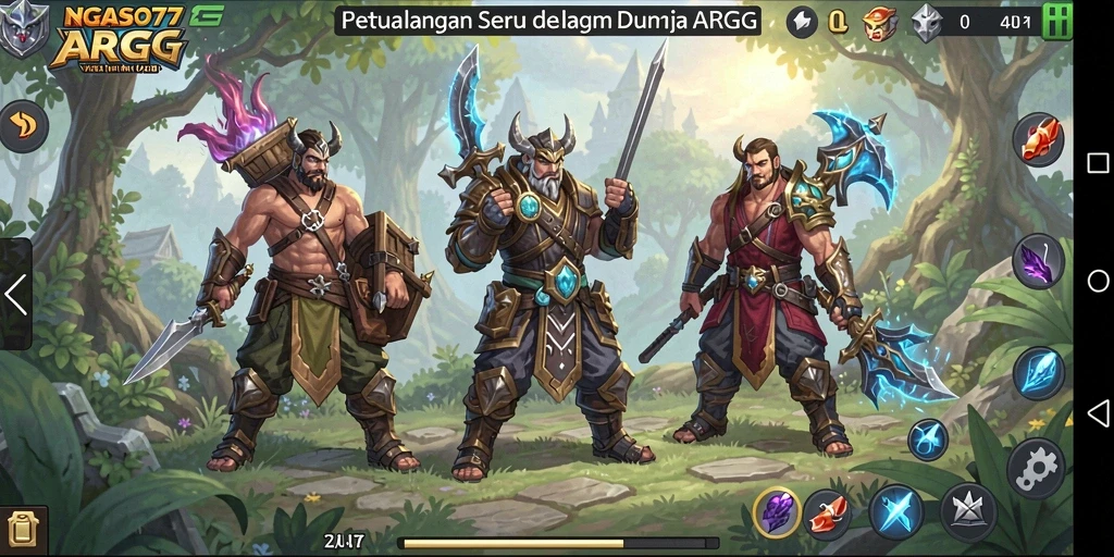 Screenshot gameplay NGASO77 menampilkan aksi pertarungan yang mendebarkan.