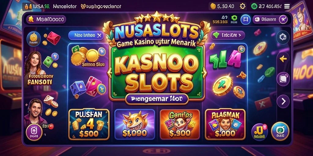 Tampilan gameplay NUSASLOTS yang mendebarkan dan penuh warna.