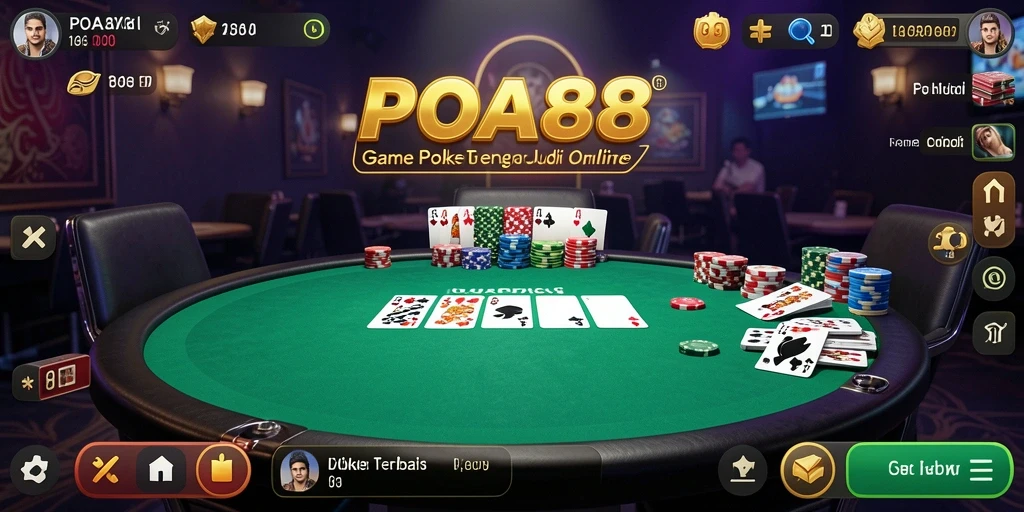 Tampilan menarik gameplay Poker di POA88 yang menegangkan.