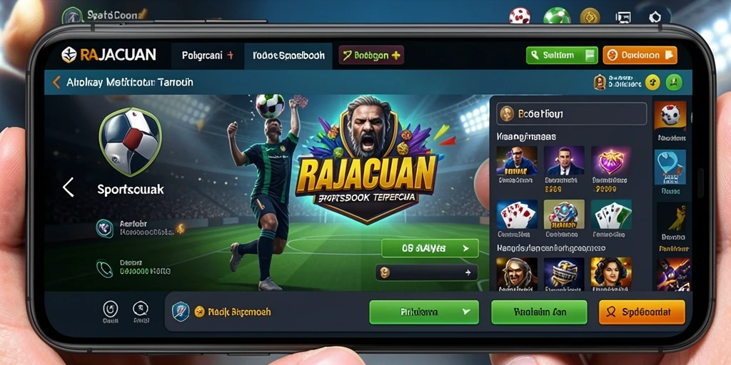 Tampilan gameplay RAJACUAN yang menarik untuk taruhan olahraga.
