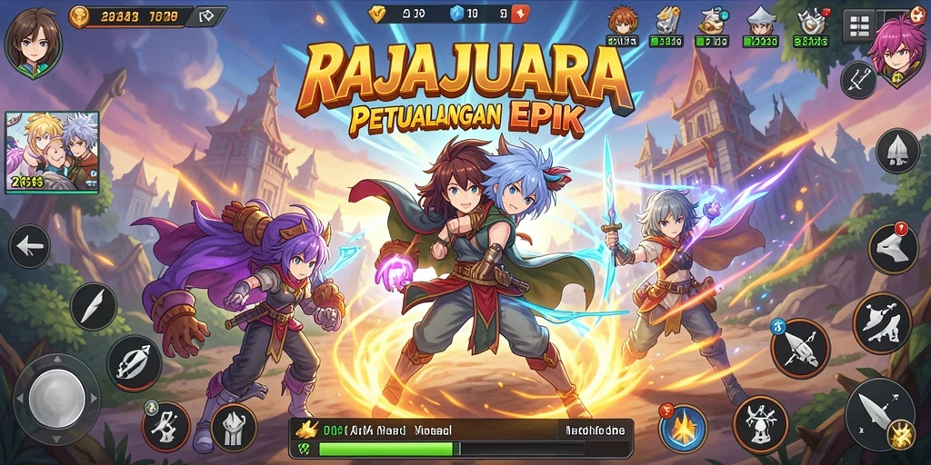 Screenshot gameplay RAJAJUARA yang menampilkan aksi seru dan karakter menarik.