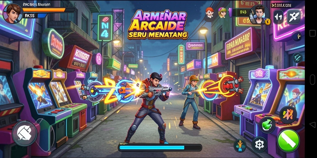 Tampilan gameplay RK55 yang seru dan penuh tantangan.
