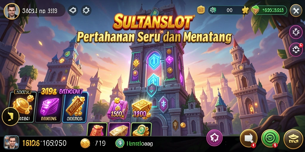 Gameplay menegangkan dalam SULTANSLOT Tower Defense yang penuh strategi.