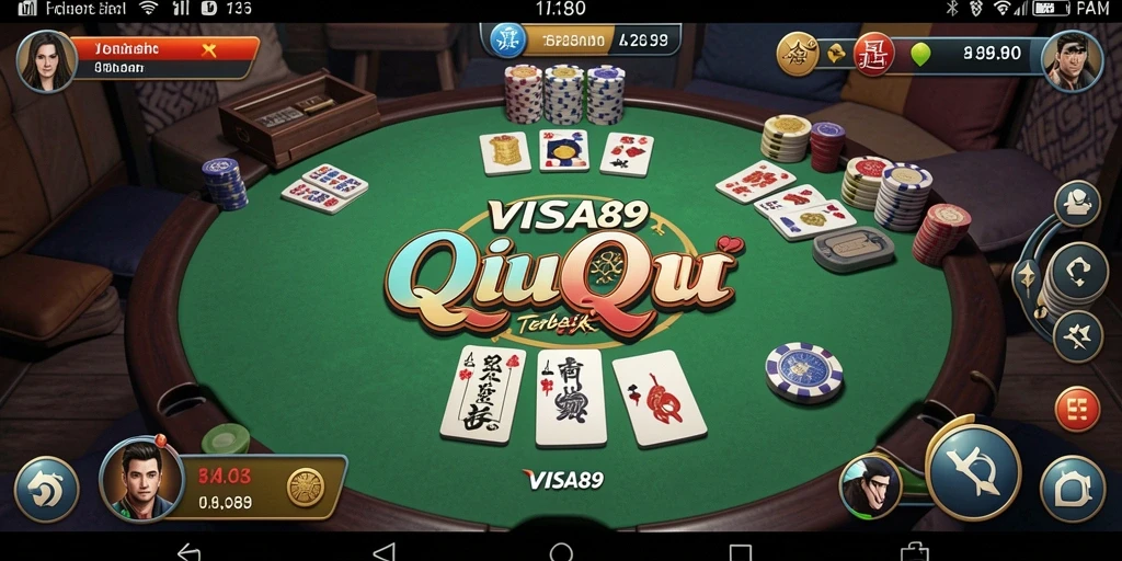 Tampilan gameplay QiuQiu yang menarik dan interaktif.