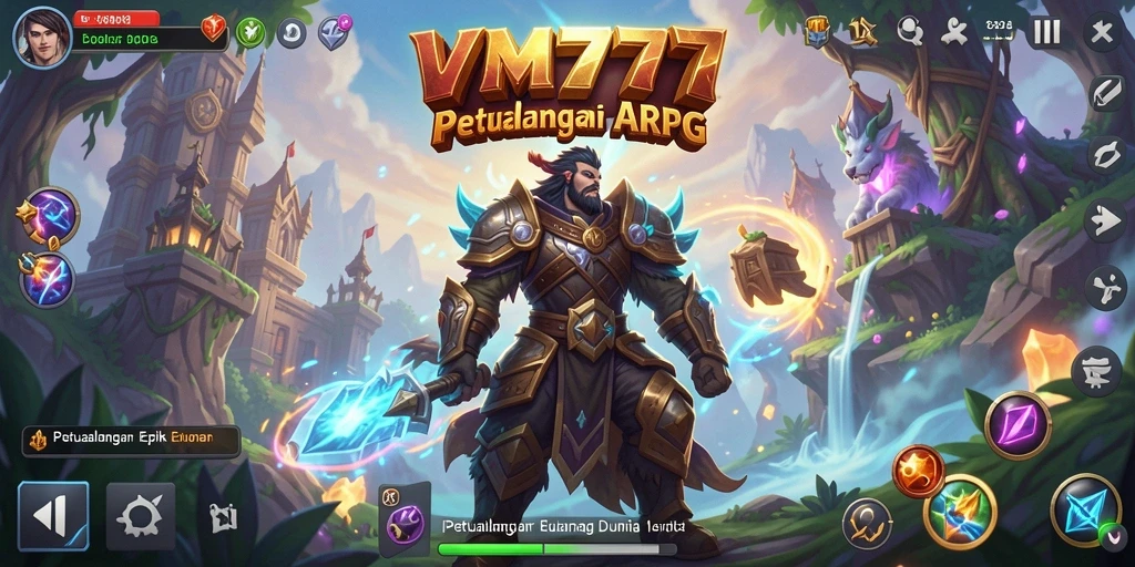 Screenshot gameplay <strong>VM777</strong> yang menunjukkan aksi seru dalam pertempuran ARPG.