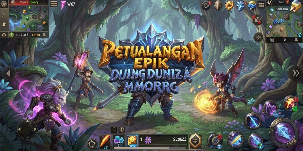 Tampilan menakjubkan dari gameplay MMORPG W67.