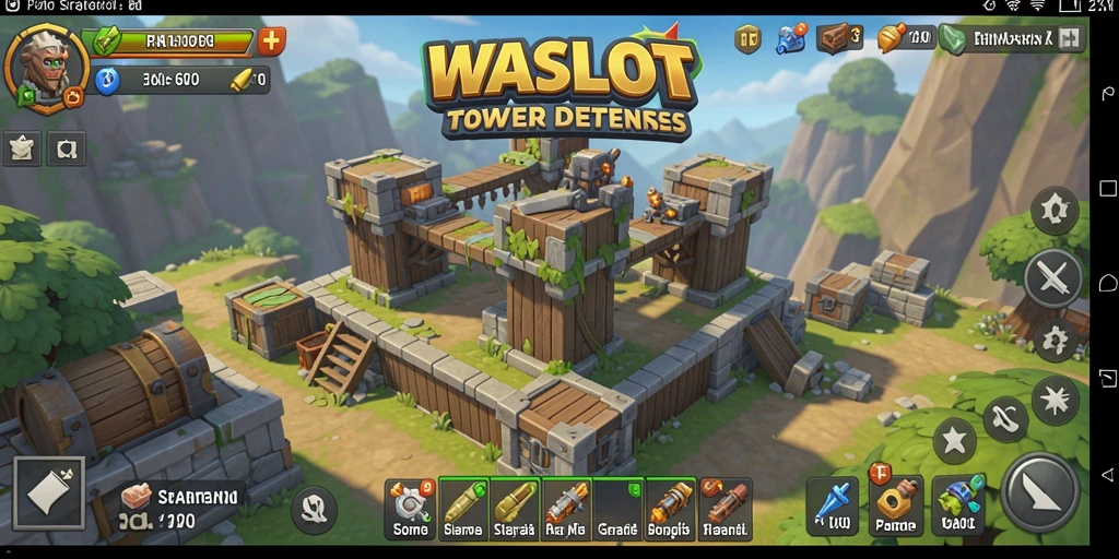 Tampilan gameplay seru dari WASLOT dalam genre Tower Defense.