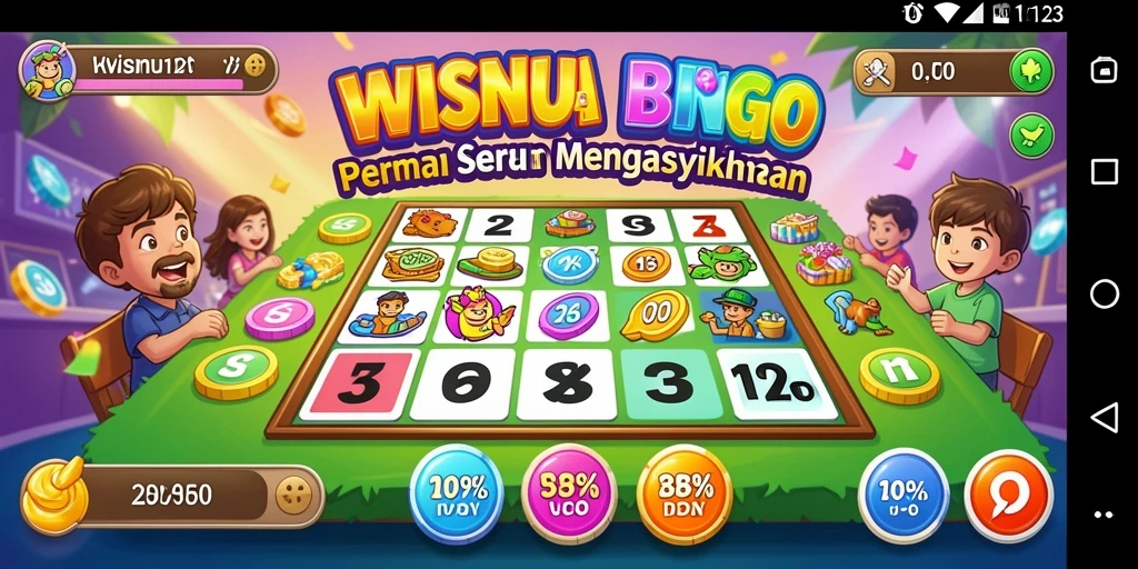 Screenshot gameplay Bingo WISNU123 yang menampilkan suasana permainan.