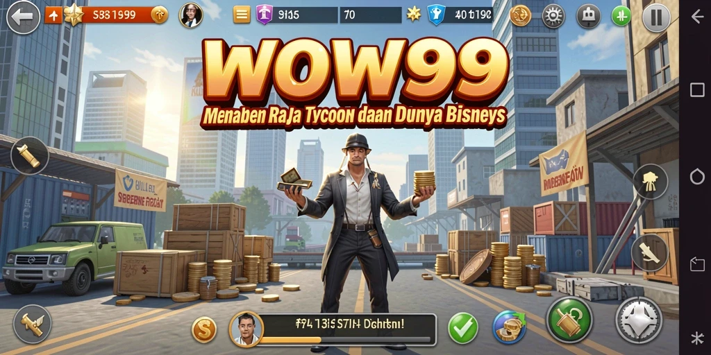 Tampilan gameplay di WOW99 yang menggambarkan aktivitas Tycoon.