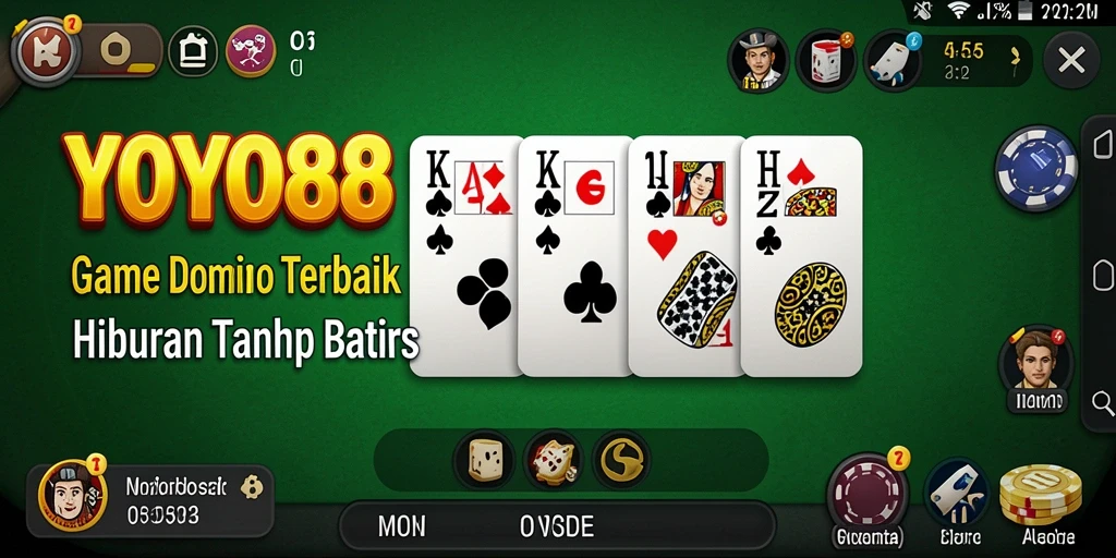 Tampilan gameplay seru dalam game Domino YOYO88.