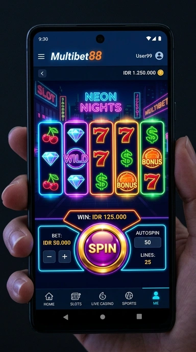 Tampilan aplikasi multibet88 yang memberikan kemudahan akses.